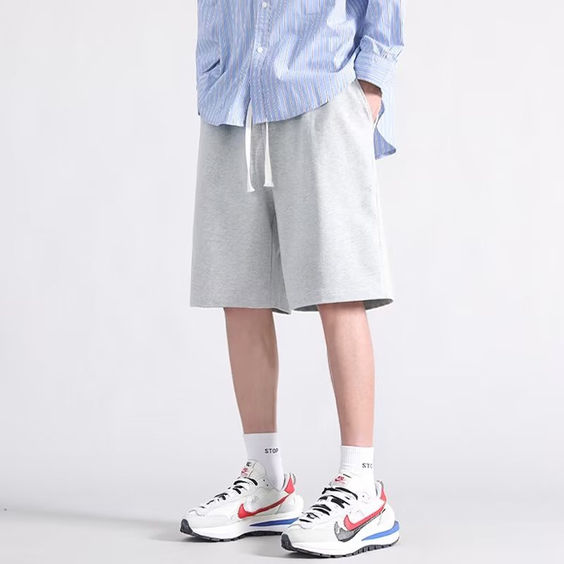 Clothing Korean version five quarter pants loose oversized imitation cotton foreign trade spot casual youth straight tube outer middle pants