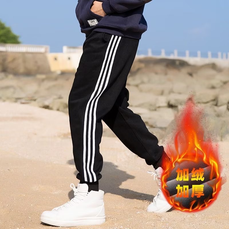 Loose fitting straight leg casual pants for men in spring and summer, new three bar school uniform pants, thin and oversized long pants Loose fitting straight leg casual pants for men in spring and summer, new three bar school uniform pants, thin and oversized long pants