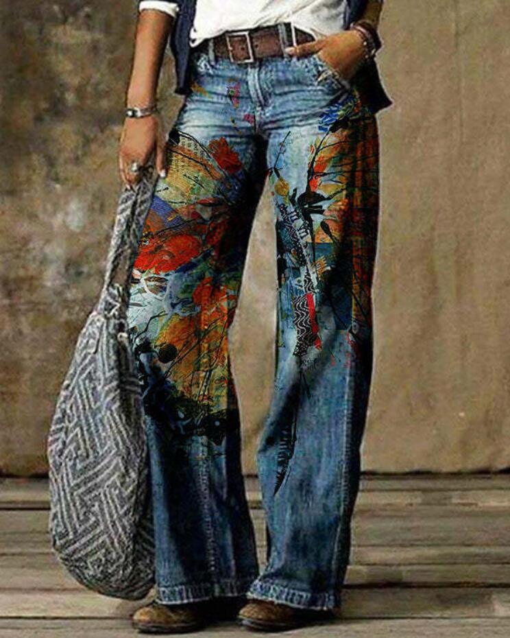 2025 New Cross border Amazon eBay Europe and America Foreign Trade Large Size Women's Jeans Wide Leg Pants Fashion Pants 2025 New Cross border Amazon eBay Europe and America Foreign Trade Large Size Women's Jeans Wide Leg Pants Fashion Pants