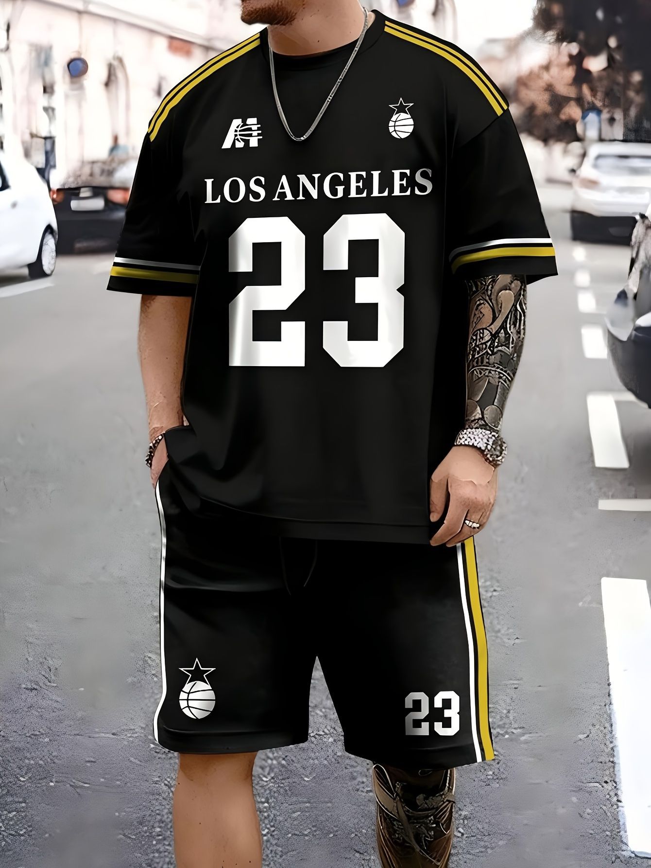 2025 Cross border Hot selling Set Fashion Short sleeved T-shirt Pants Loose Men's 3D Digital Printed Running Two piece Set 2025 Cross border Hot selling Set Fashion Short sleeved T-shirt Pants Loose Men's 3D Digital Printed Running Two piece Set