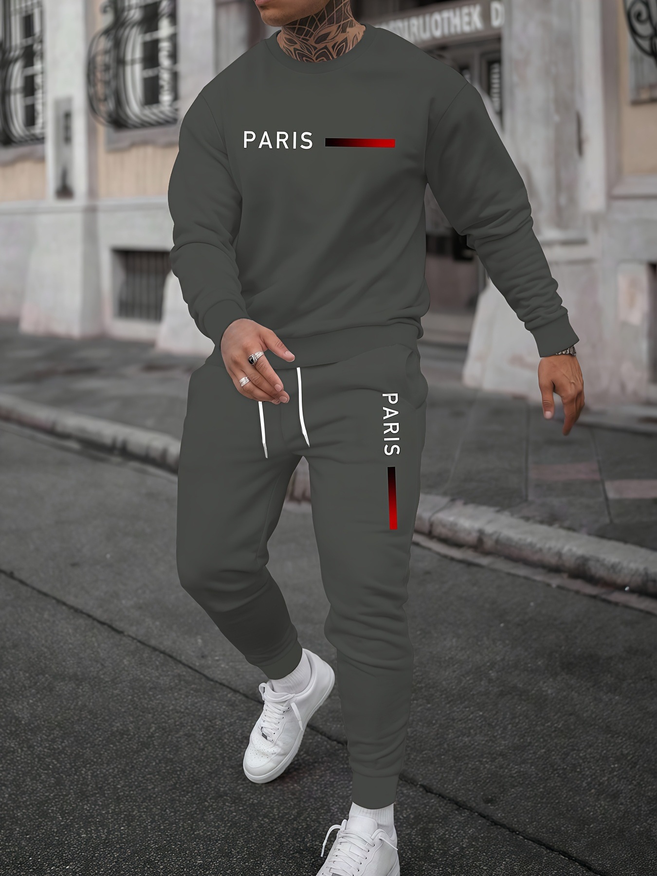 Cross border fashion 3D printed sports and leisure hoodie pants for men in autumn, round neck, simple letter printed Zhejiang style suit Cross border fashion 3D printed sports and leisure hoodie pants for men in autumn, round neck, simple letter printed Zhejiang style suit