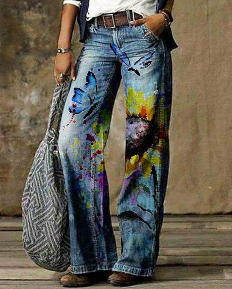 2025 New Cross border Amazon eBay Europe and America Foreign Trade Large Size Women's Jeans Wide Leg Pants Fashion Pants 2025 New Cross border Amazon eBay Europe and America Foreign Trade Large Size Women's Jeans Wide Leg Pants Fashion Pants