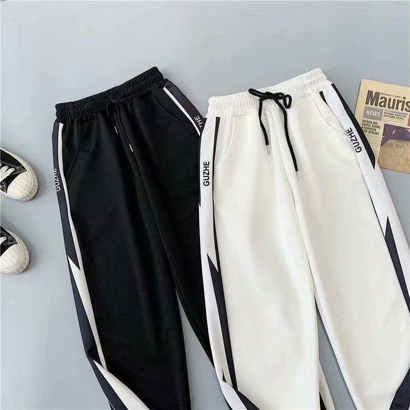 Sports pants, women's pants, thin design, spring and autumn 2023 new item, plus size, fat, mm, loose, leg tied, straight leg, high waisted casual pants Sports pants, women's pants, thin design, spring and autumn 2023 new item, plus size, fat, mm, loose, leg tied, straight leg, high waisted casual pants
