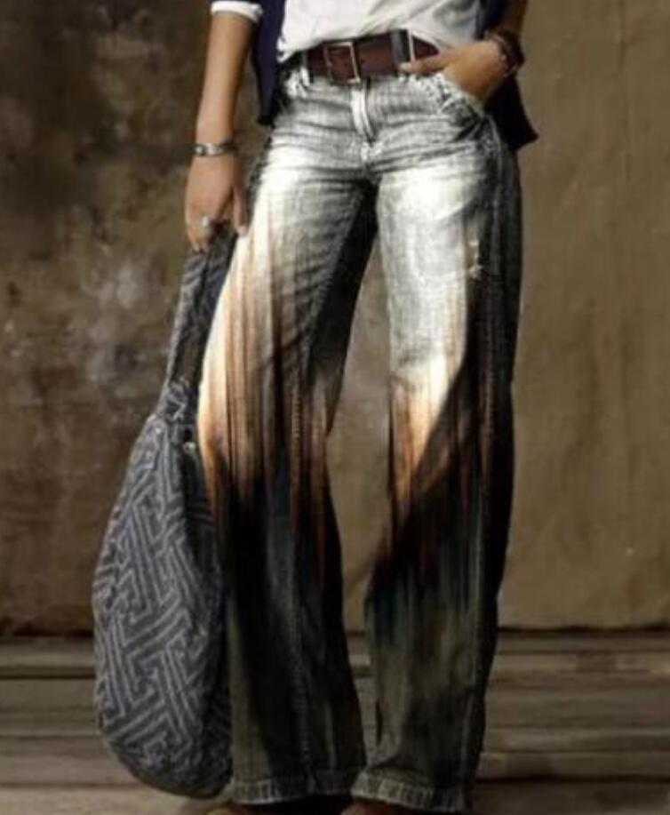 2025 New Cross border Amazon eBay Europe and America Foreign Trade Large Size Women's Jeans Wide Leg Pants Fashion Pants 2025 New Cross border Amazon eBay Europe and America Foreign Trade Large Size Women's Jeans Wide Leg Pants Fashion Pants