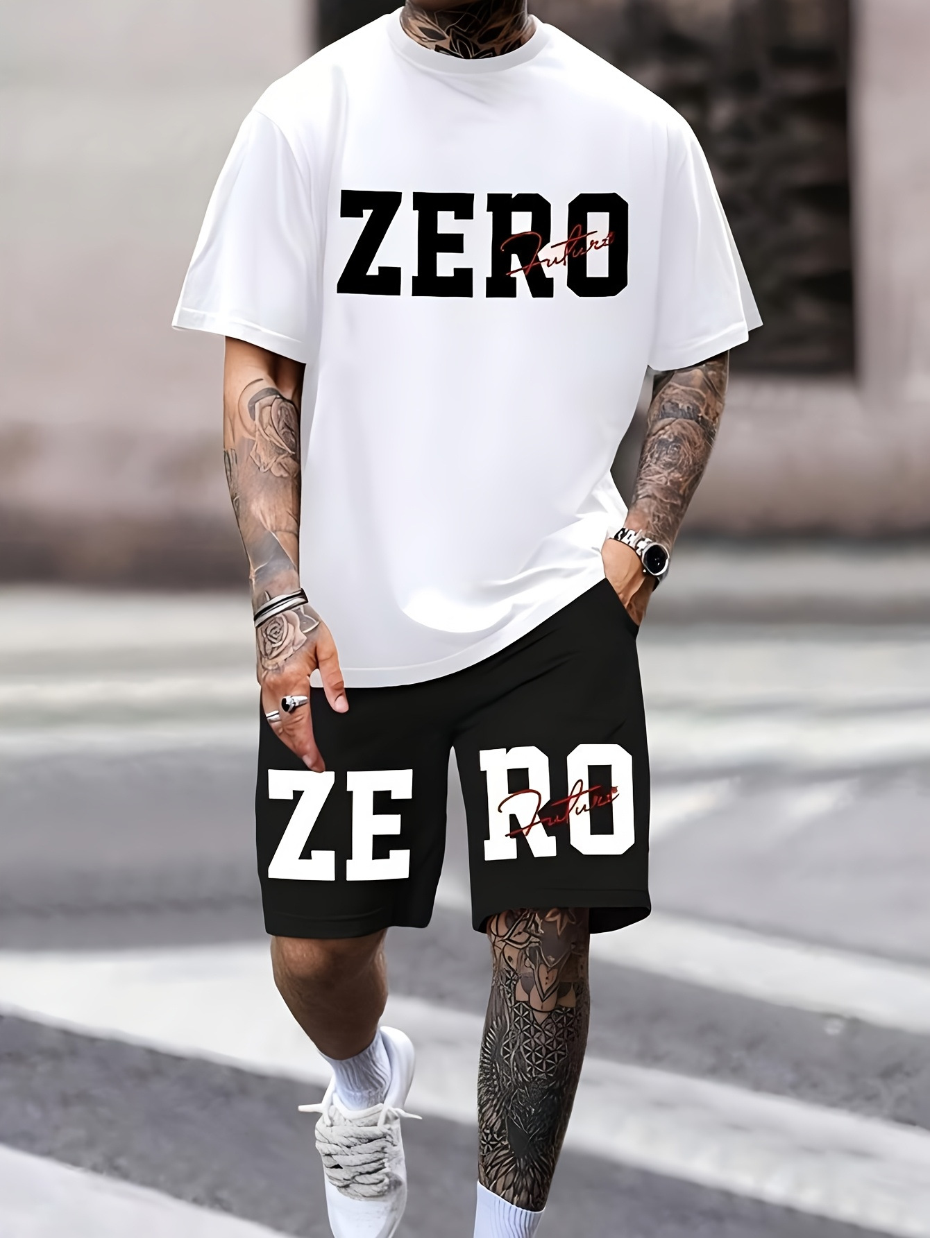 2025 Cross border Hot selling Set Fashion Short sleeved T-shirt Pants Loose Men's 3D Digital Printed Running Two piece Set 2025 Cross border Hot selling Set Fashion Short sleeved T-shirt Pants Loose Men's 3D Digital Printed Running Two piece Set