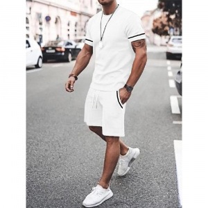 2025 Cross border Hot selling Set Fashion Short sleeved T-shirt Pants Loose Men's 3D Digital Printed Running Two piece Set 2025 Cross border Hot selling Set Fashion Short sleeved T-shirt Pants Loose Men's 3D Digital Printed Running Two piece Set