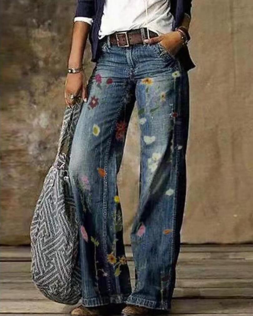 2025 New Cross border Amazon eBay Europe and America Foreign Trade Large Size Women's Jeans Wide Leg Pants Fashion Pants 2025 New Cross border Amazon eBay Europe and America Foreign Trade Large Size Women's Jeans Wide Leg Pants Fashion Pants