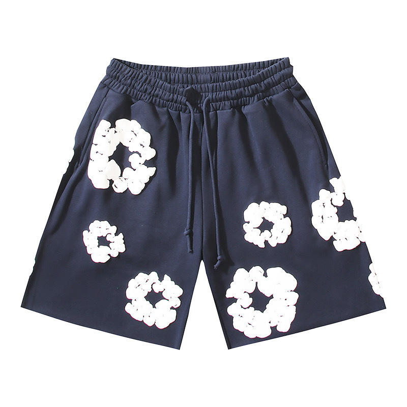Cross border Summer Denim Tear European and American Trendy Fashion Printed High Street Loose Street Shorts Men's and Women's Pants Cross border Summer Denim Tear European and American Trendy Fashion Printed High Street Loose Street Shorts Men's and Women's Pants