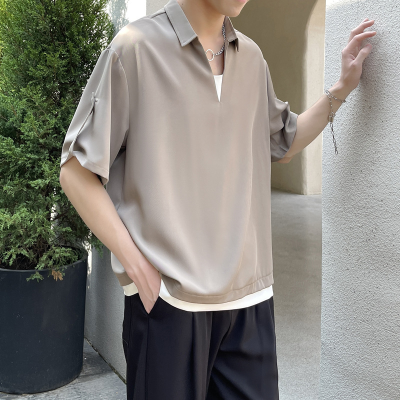 Short sleeved men's T-shirt Polo base shirt 2022 new men's collar casual short sleeved T-shirt men's top wholesale Short sleeved men's T-shirt Polo base shirt 2022 new men's collar casual short sleeved T-shirt men's top wholesale