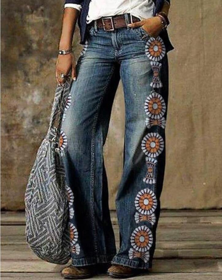 2025 New Cross border Amazon eBay Europe and America Foreign Trade Large Size Women's Jeans Wide Leg Pants Fashion Pants 2025 New Cross border Amazon eBay Europe and America Foreign Trade Large Size Women's Jeans Wide Leg Pants Fashion Pants