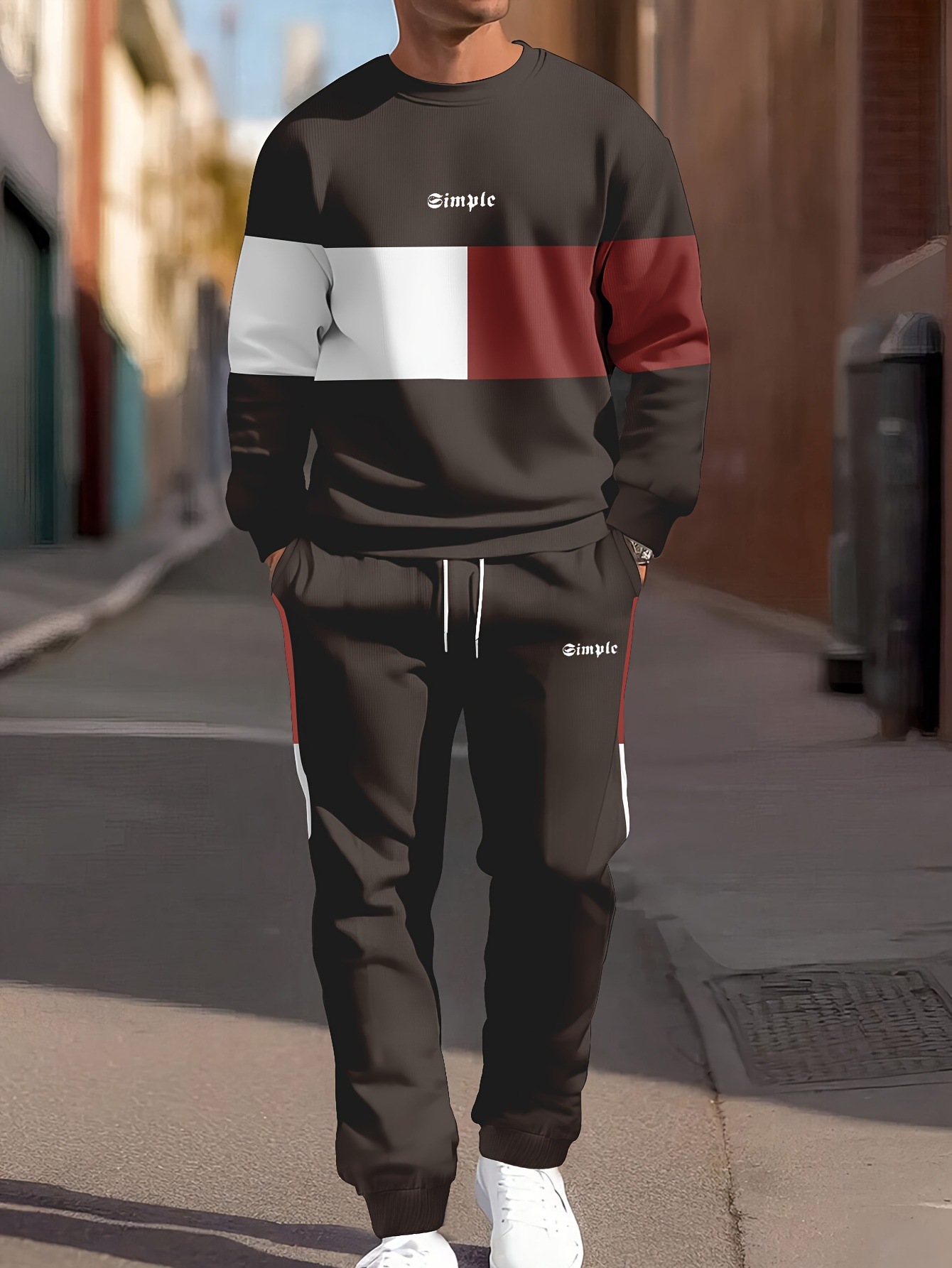 Cross border fashion 3D printed sports and leisure hoodie pants for men in autumn, round neck, simple letter printed Zhejiang style suit Cross border fashion 3D printed sports and leisure hoodie pants for men in autumn, round neck, simple letter printed Zhejiang style suit
