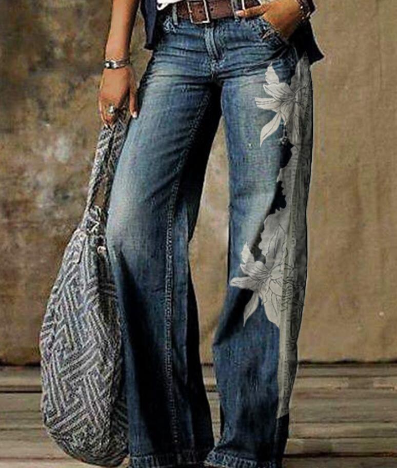 2025 New Cross border Amazon eBay Europe and America Foreign Trade Large Size Women's Jeans Wide Leg Pants Fashion Pants 2025 New Cross border Amazon eBay Europe and America Foreign Trade Large Size Women's Jeans Wide Leg Pants Fashion Pants