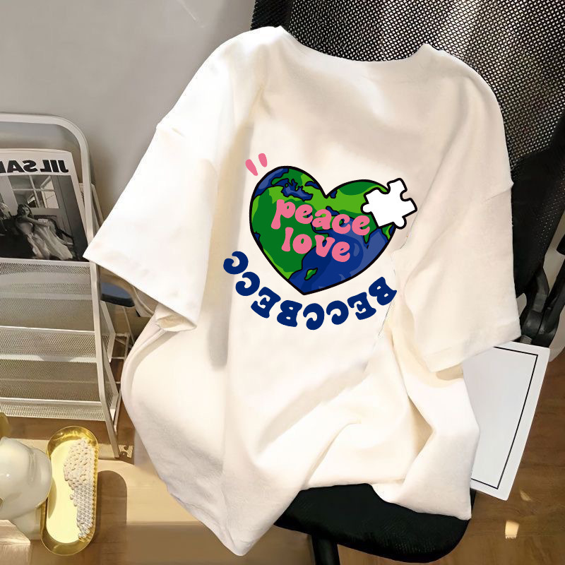 Manufacturer wholesale Korean cartoon Snoopy short sleeved T-shirt for both men and women, suitable for couples, versatile, trendy and handsome top