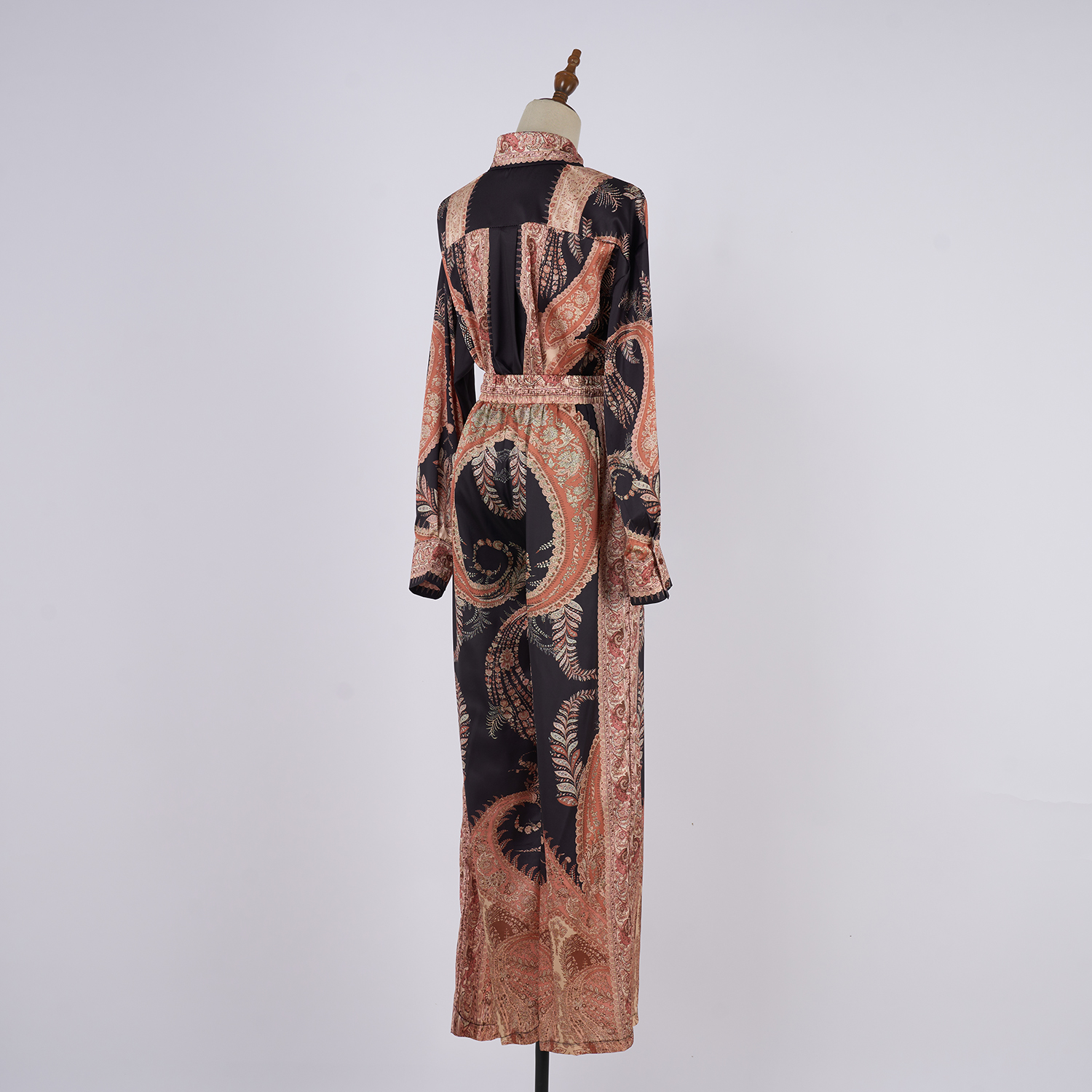 Real shooting of 2025 Australian new tropical style printed autumn and winter straight leg shirt casual pants set Real shooting of 2025 Australian new tropical style printed autumn and winter straight leg shirt casual pants set