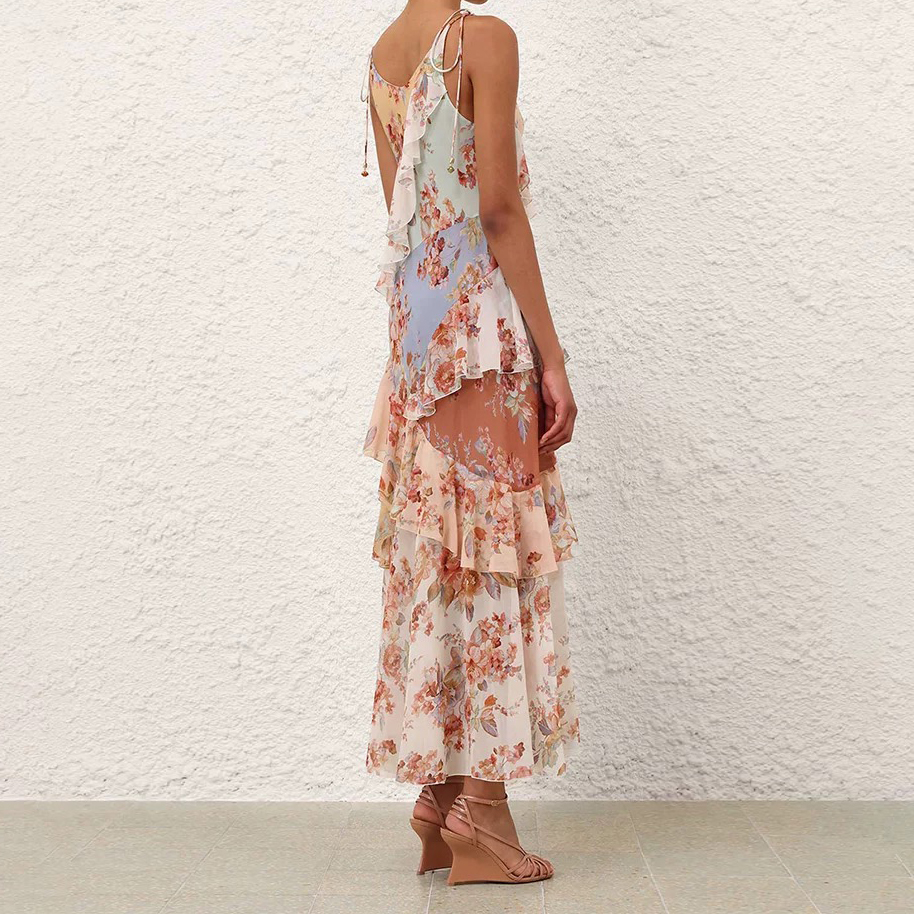 New 2026 vacation swimsuit ruffle edge camisole dress New 2026 vacation swimsuit ruffle edge camisole dress