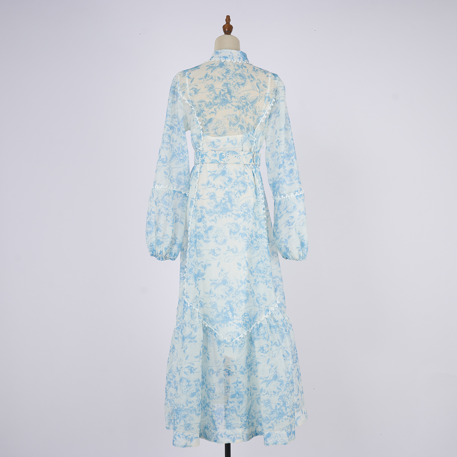 Real shot Australian retro print French elegant ultra long lace lace patchwork dress with large skirt Real shot Australian retro print French elegant ultra long lace lace patchwork dress with large skirt