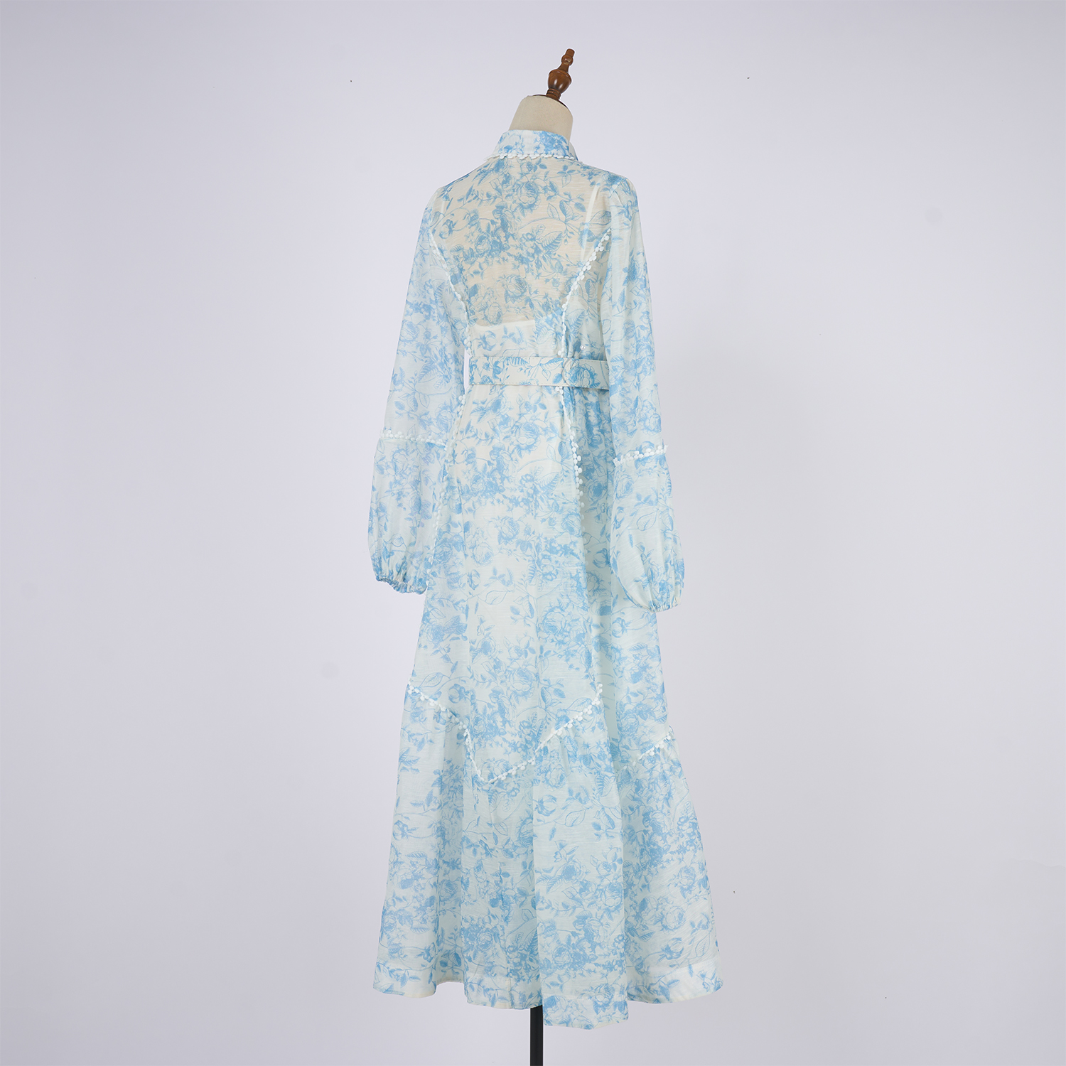 Real shot Australian retro print French elegant ultra long lace lace patchwork dress with large skirt Real shot Australian retro print French elegant ultra long lace lace patchwork dress with large skirt