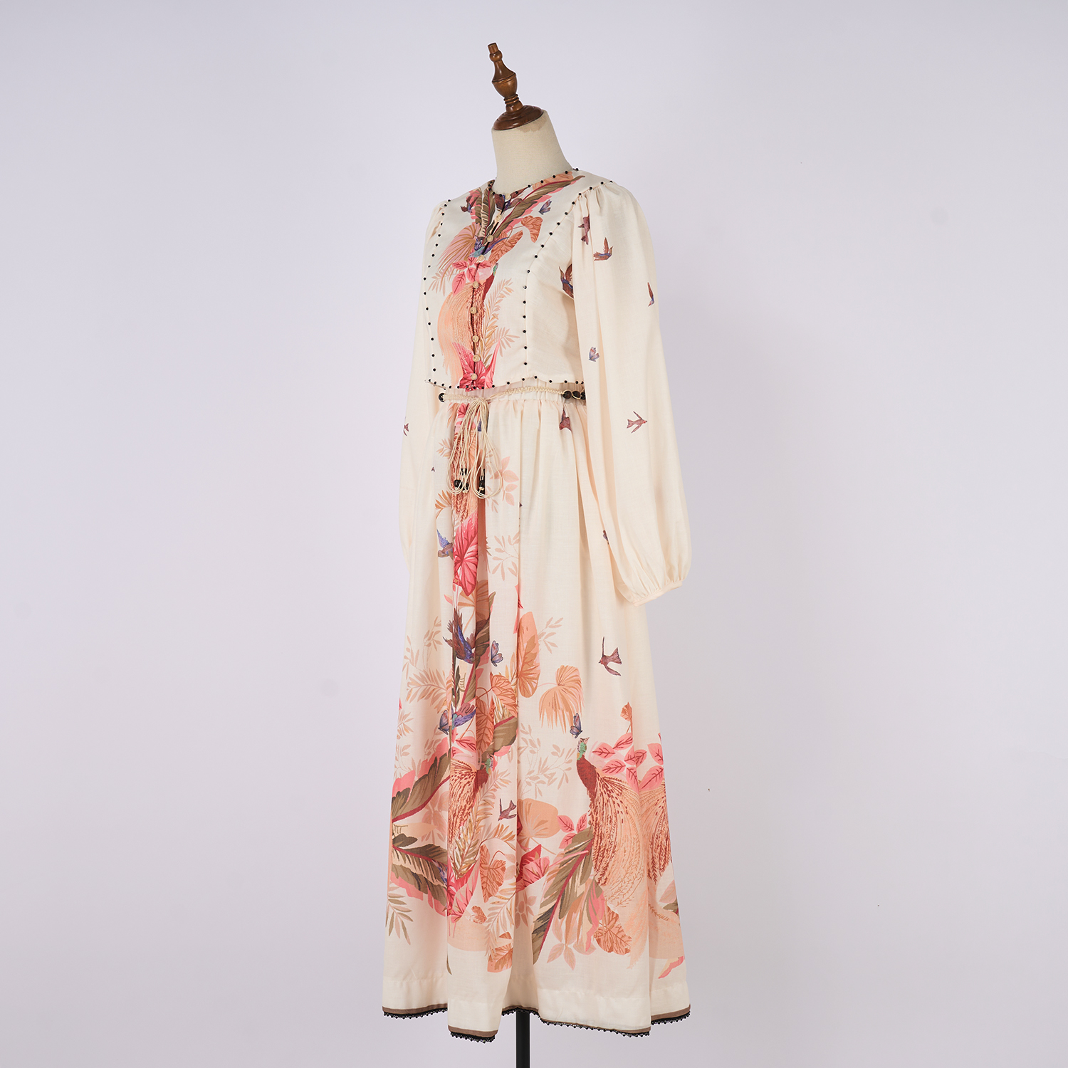 Real time shooting of light luxury and high-end summer vacation floral print lantern sleeves short top and skirt set Real time shooting of light luxury and high-end summer vacation floral print lantern sleeves short top and skirt set