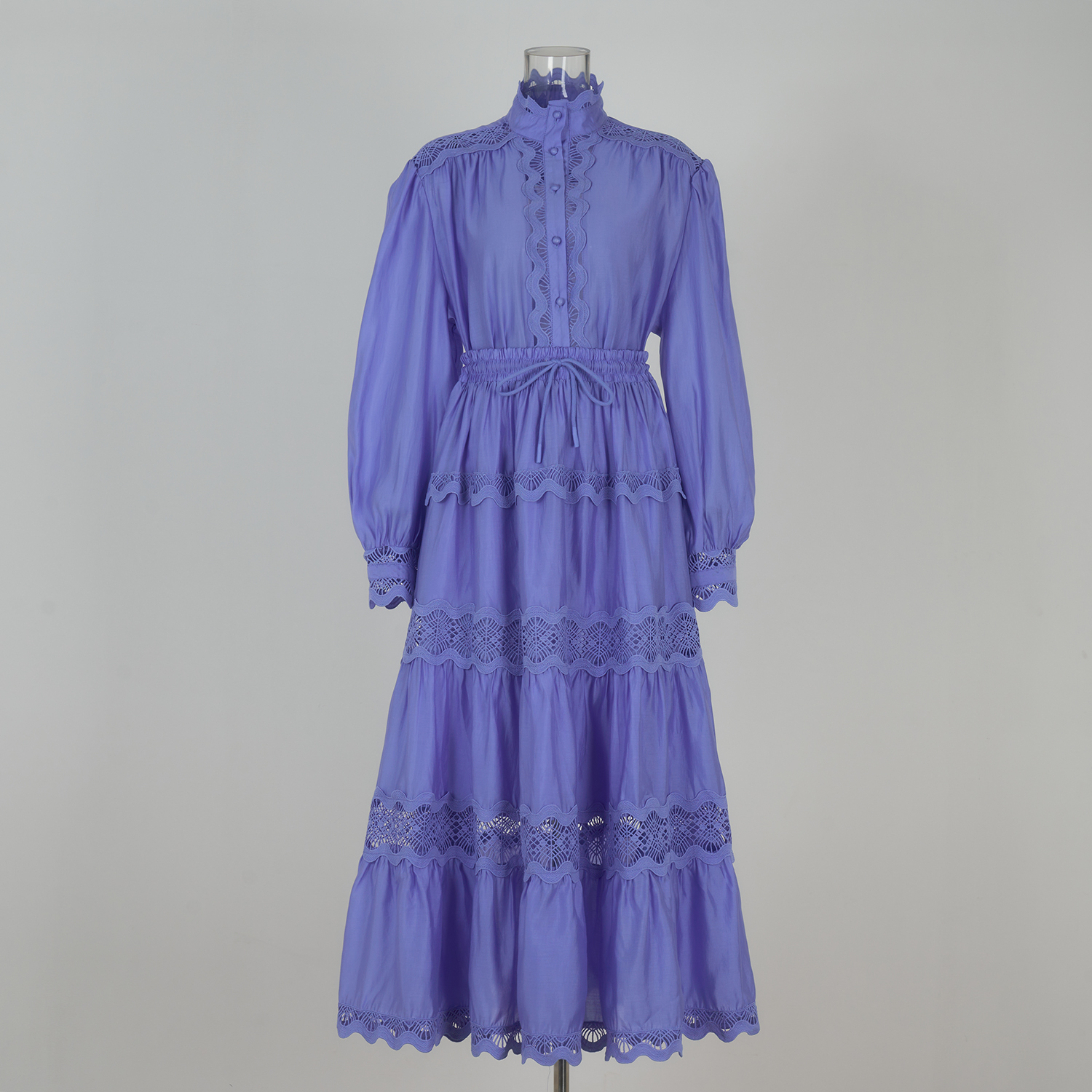 Real time shooting of European, American, British style fake suit dress, heavy-duty solid color lace loose large swing formal dress Real time shooting of European, American, British style fake suit dress, heavy-duty solid color lace loose large swing formal dress