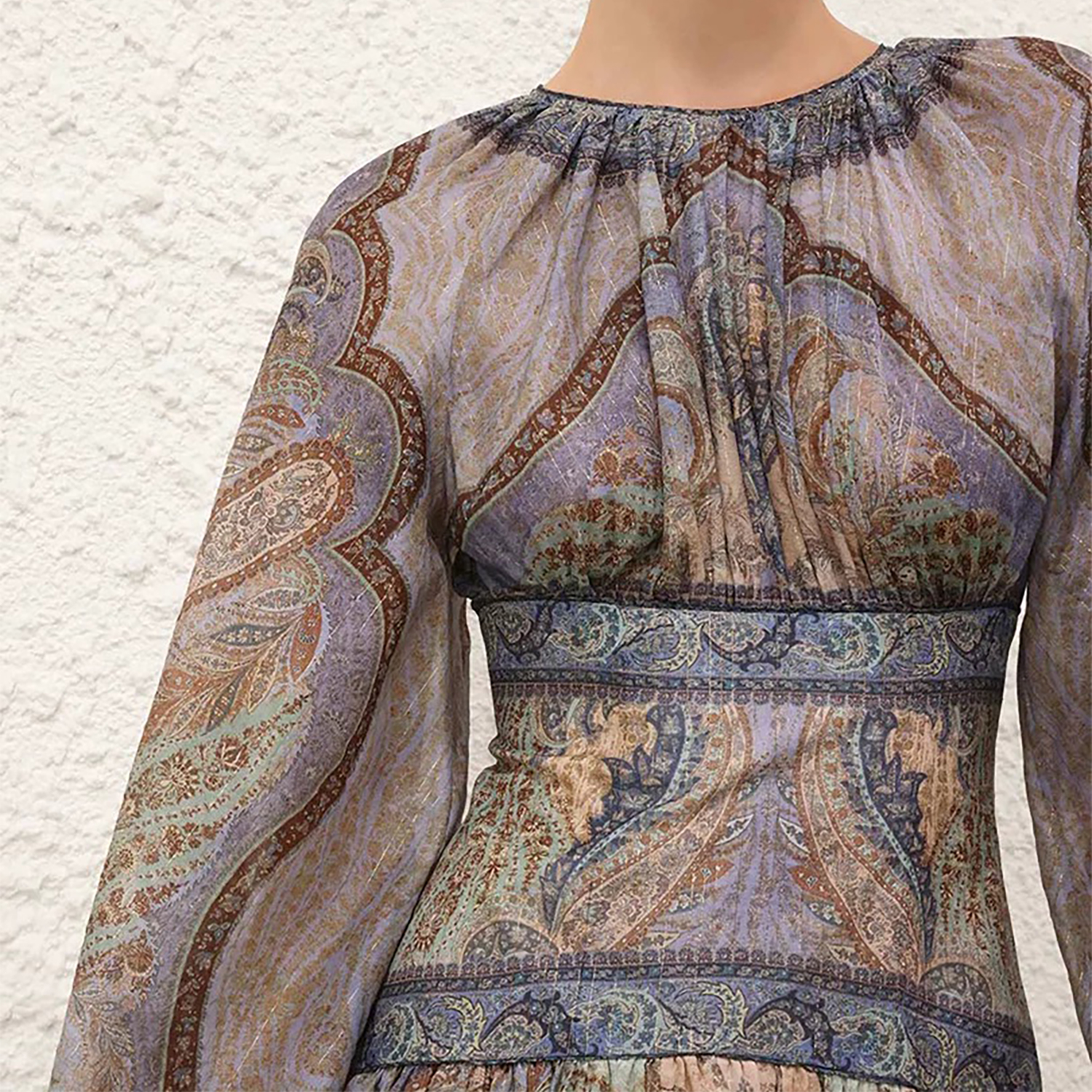 2026 Holiday Swimsuit New Brocade Pattern Blue Mini Dress 2026 Holiday Swimsuit New Brocade Pattern Blue Mini Dress