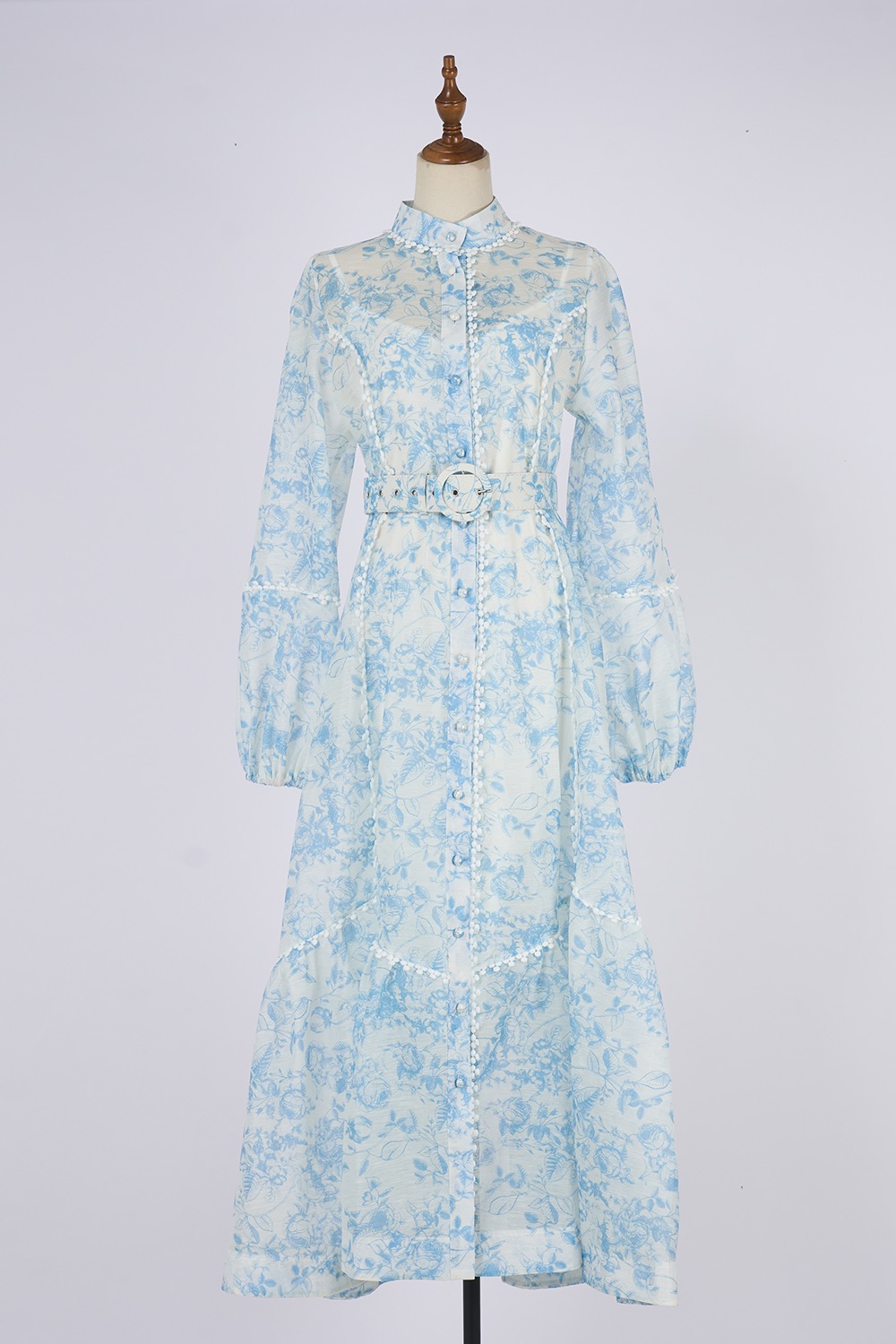 Real shot Australian retro print French elegant ultra long lace lace patchwork dress with large skirt Real shot Australian retro print French elegant ultra long lace lace patchwork dress with large skirt