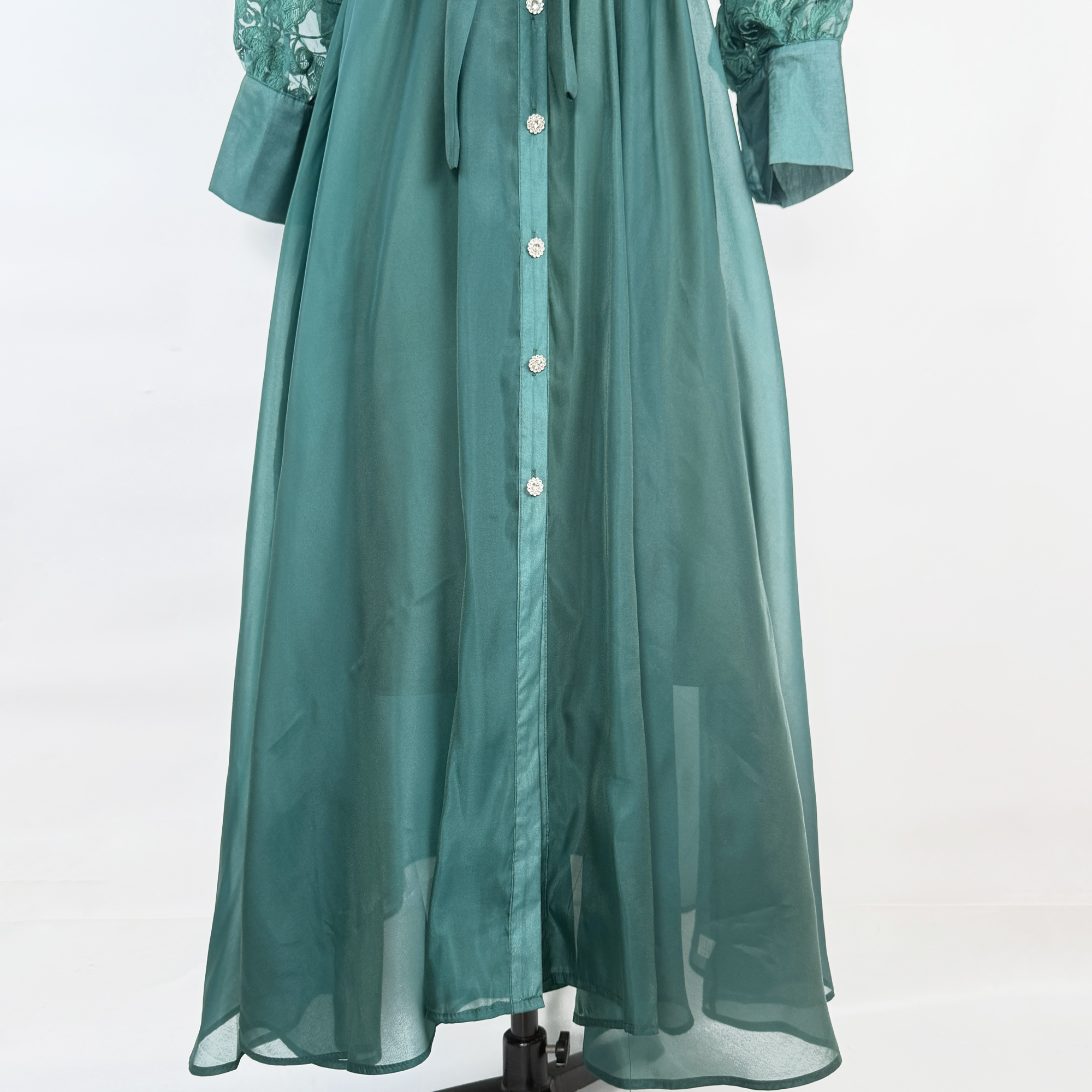 Realistic French high-end women's dress autumn heavy embroidery lapel lantern sleeve single breasted dress Realistic French high-end women's dress autumn heavy embroidery lapel lantern sleeve single breasted dress