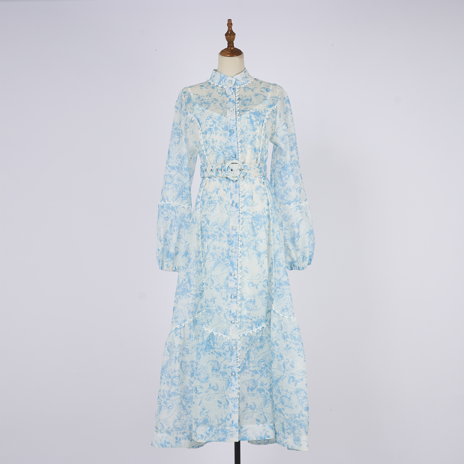 Real shot Australian retro print French elegant ultra long lace lace patchwork dress with large skirt Real shot Australian retro print French elegant ultra long lace lace patchwork dress with large skirt