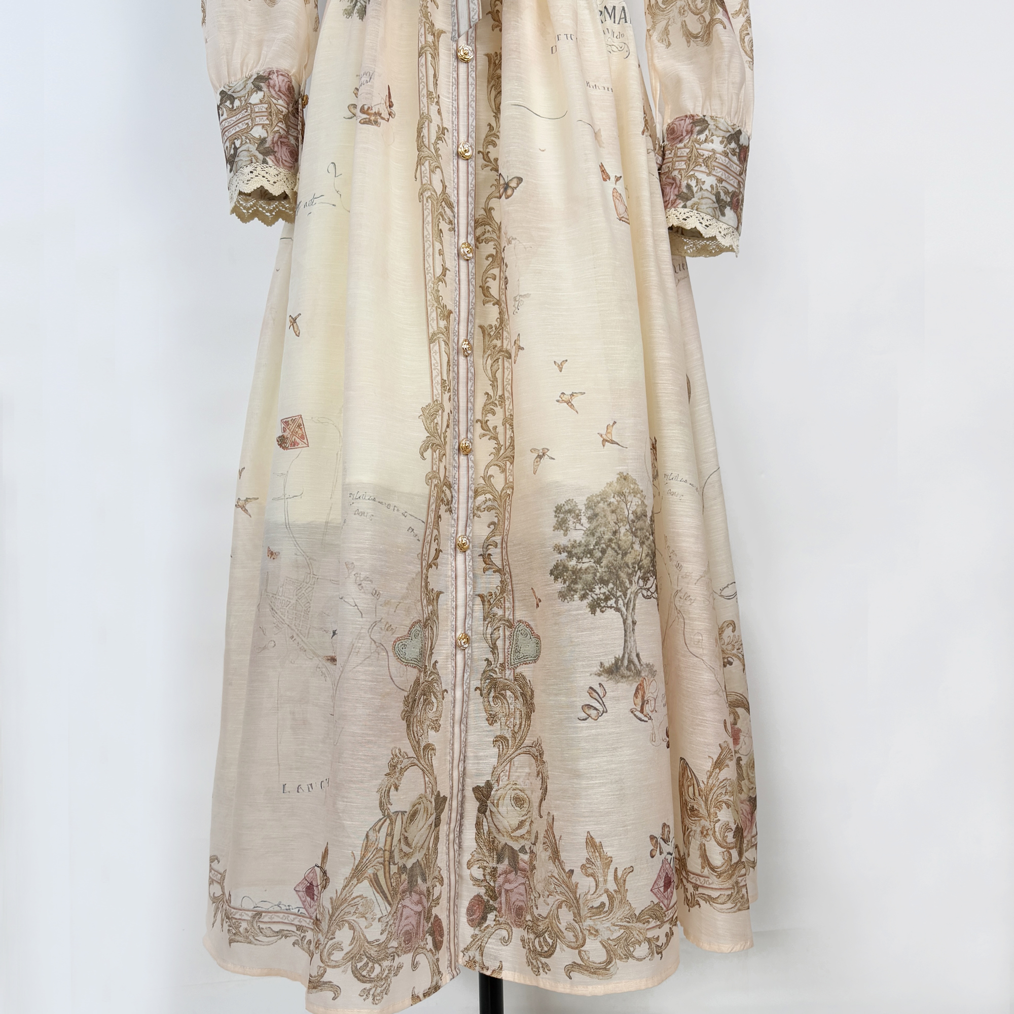 Realistic Australian design lace patchwork print short top, large skirt, half skirt, long skirt set+belt Realistic Australian design lace patchwork print short top, large skirt, half skirt, long skirt set+belt