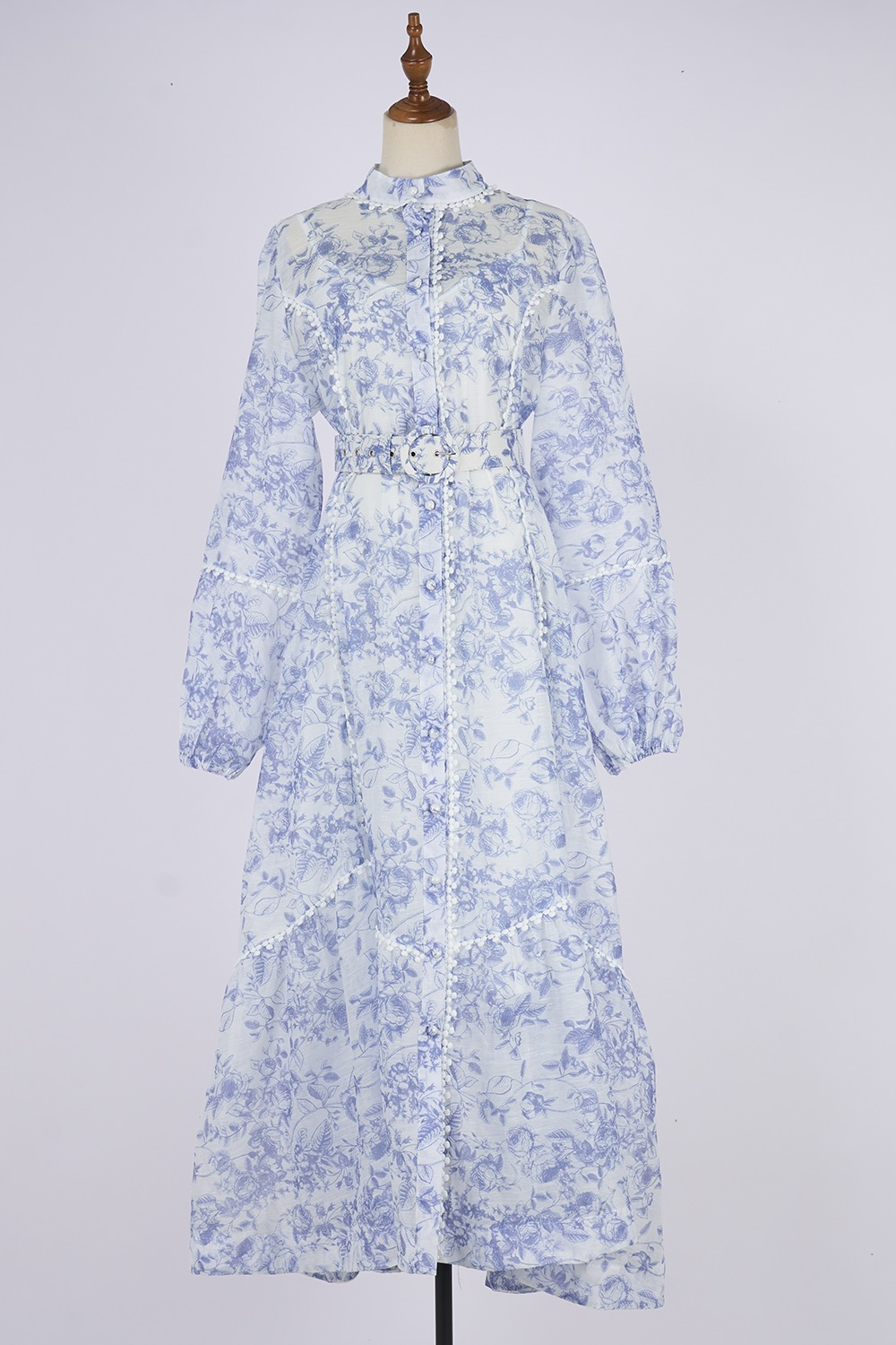 Real shot Australian retro print French elegant ultra long lace lace patchwork dress with large skirt Real shot Australian retro print French elegant ultra long lace lace patchwork dress with large skirt