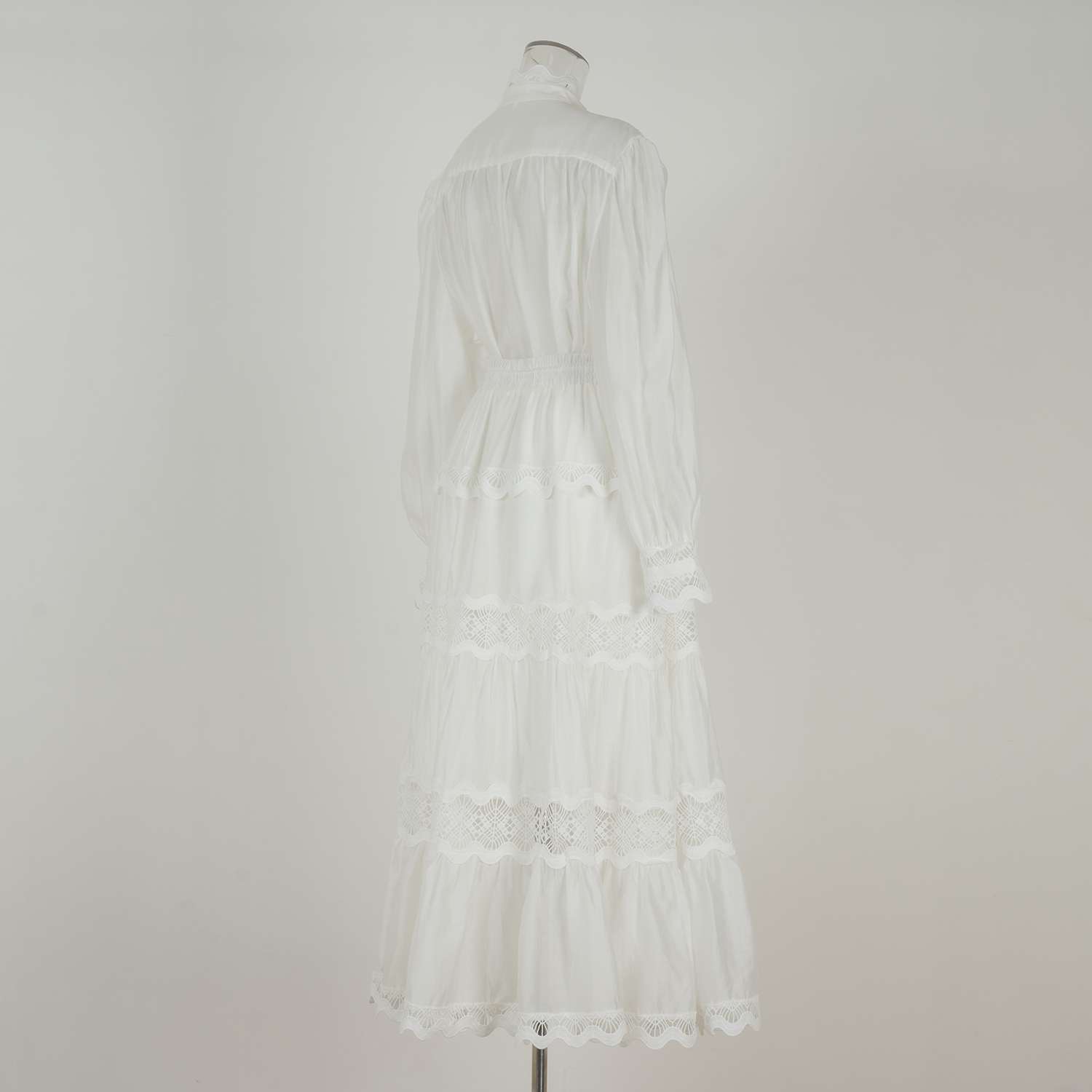 Real time shooting of European, American, British style fake suit dress, heavy-duty solid color lace loose large swing formal dress Real time shooting of European, American, British style fake suit dress, heavy-duty solid color lace loose large swing formal dress