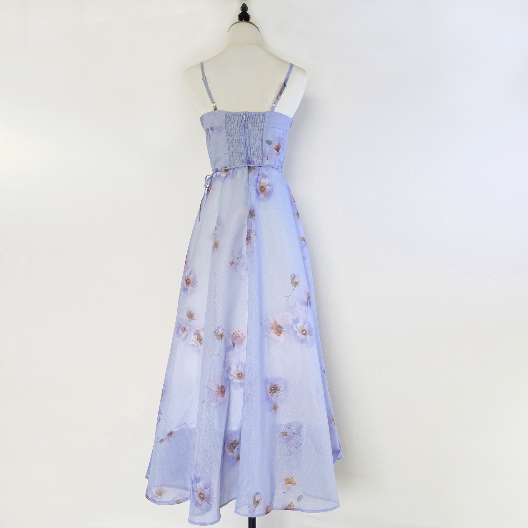 Realistic photo of Z's light luxury high-end 2025 autumn new style chest support suspender printed holiday fairy dress dress Realistic photo of Z's light luxury high-end 2025 autumn new style chest support suspender printed holiday fairy dress dress