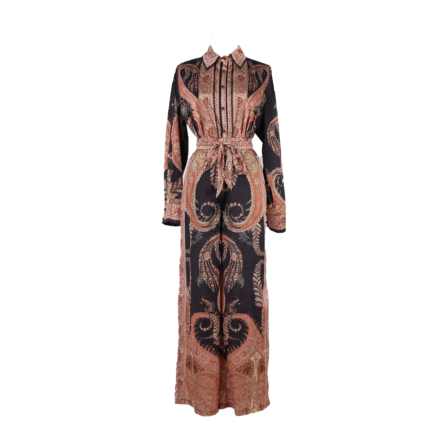 Real shooting of 2025 Australian new tropical style printed autumn and winter straight leg shirt casual pants set Real shooting of 2025 Australian new tropical style printed autumn and winter straight leg shirt casual pants set