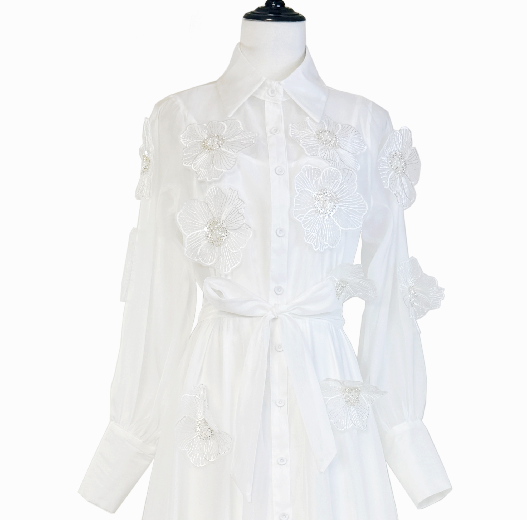 Real shot French lapel nail bead embroidery decal dress temperament long sleeved waist cinching lace up dress long skirt Real shot French lapel nail bead embroidery decal dress temperament long sleeved waist cinching lace up dress long skirt