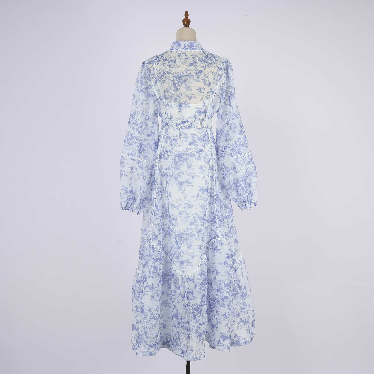 Real shot Australian retro print French elegant ultra long lace lace patchwork dress with large skirt Real shot Australian retro print French elegant ultra long lace lace patchwork dress with large skirt