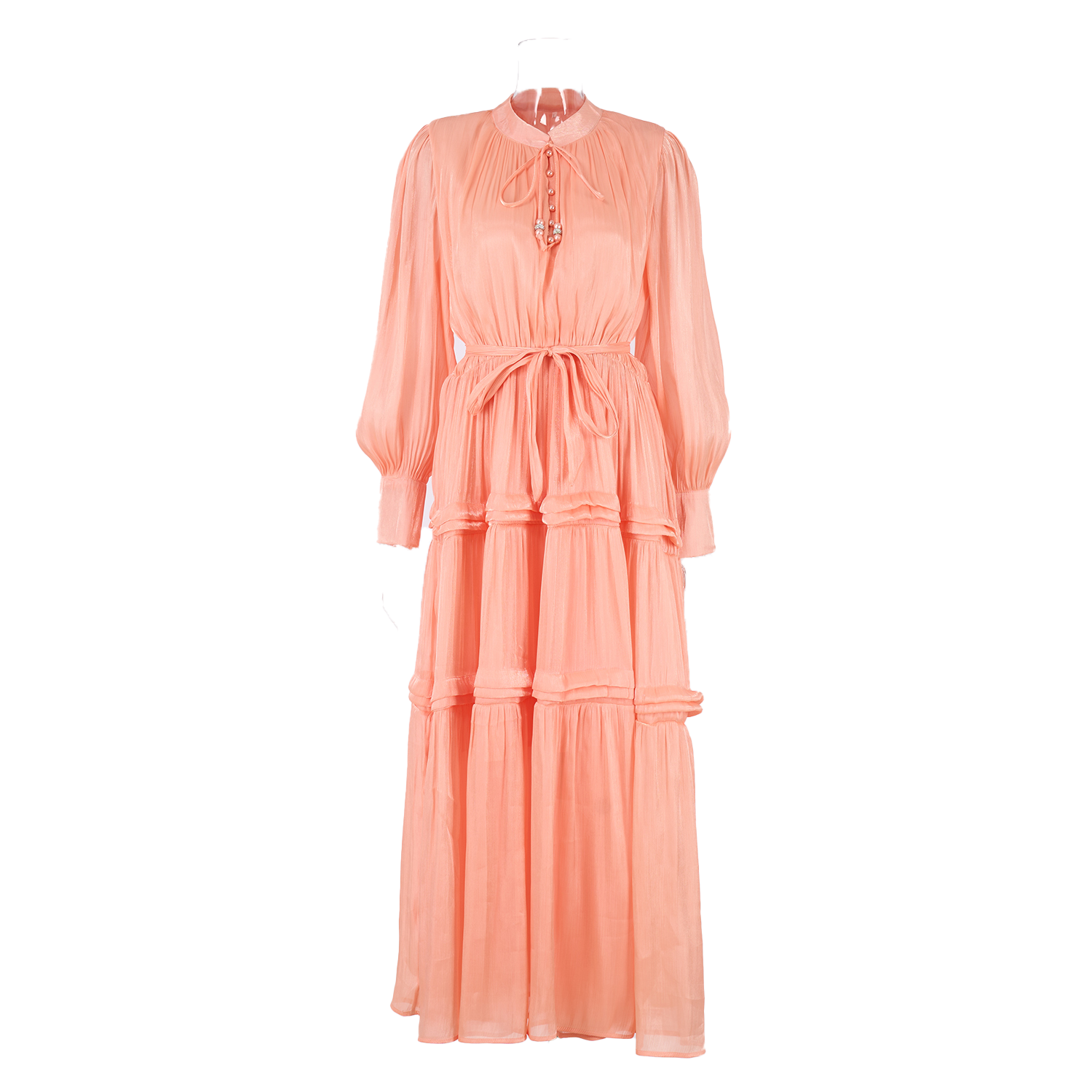 Real shooting of European and American style autumn new women's long sleeved dress with loose waist and slimming temperament long skirt in 8 colors Real shooting of European and American style autumn new women's long sleeved dress with loose waist and slimming temperament long skirt in 8 colors