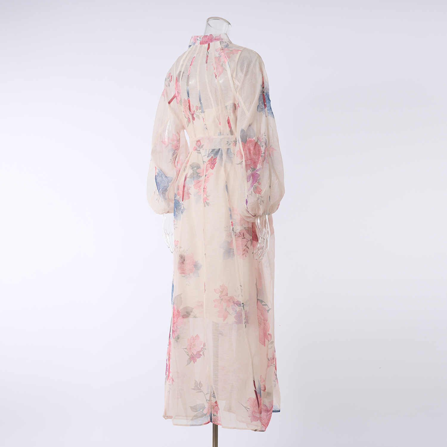 New Fashionable Light Luxury Buckle Printed Shoulder Slip Long Sleeve Long Dress Round Neck Slimming Two Piece Set New Fashionable Light Luxury Buckle Printed Shoulder Slip Long Sleeve Long Dress Round Neck Slimming Two Piece Set