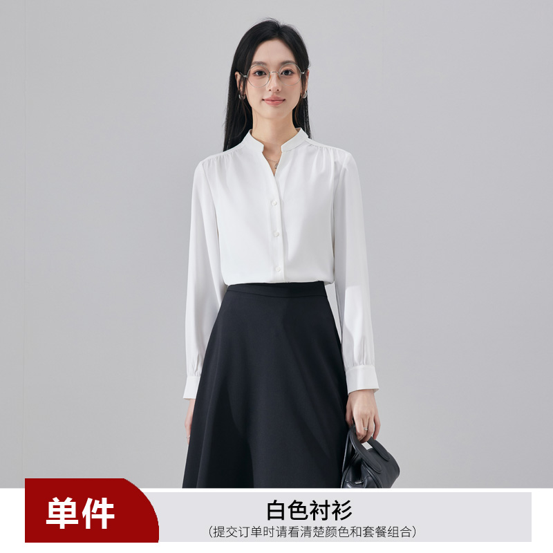 Fashionable and minimalist V-neck shirt, women's 2025 early autumn new design, niche temperament, versatile commuting shirt Fashionable and minimalist V-neck shirt, women's 2025 early autumn new design, niche temperament, versatile commuting shirt