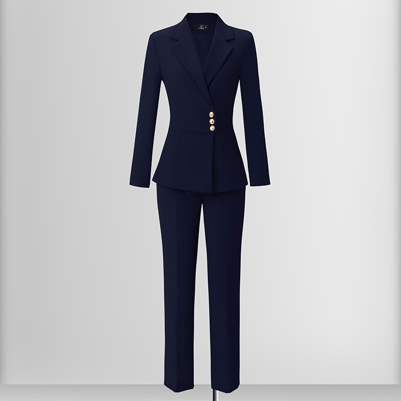 Commuting formal suit, professional suit, women's 2025 autumn new style, slim fit, slimming temperament, goddess style long sleeved suit Commuting formal suit, professional suit, women's 2025 autumn new style, slim fit, slimming temperament, goddess style long sleeved suit