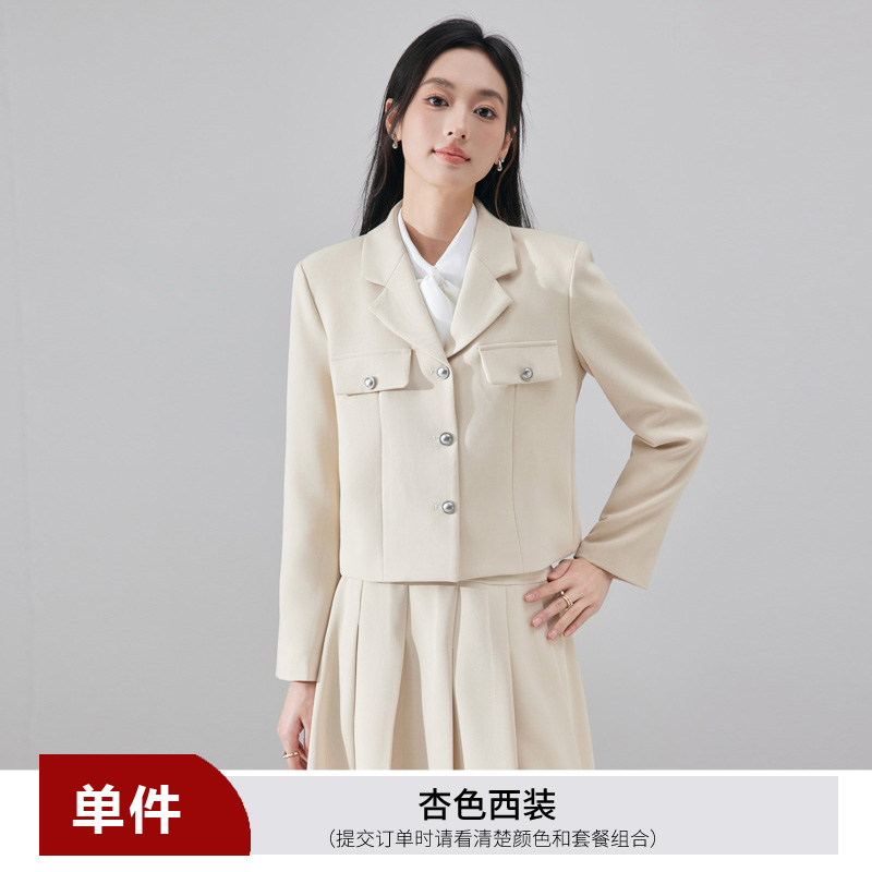 Fashionable and minimalist gray suit jacket for women's autumn design, niche temperament, high-end suit skirt two-piece set Fashionable and minimalist gray suit jacket for women's autumn design, niche temperament, high-end suit skirt two-piece set