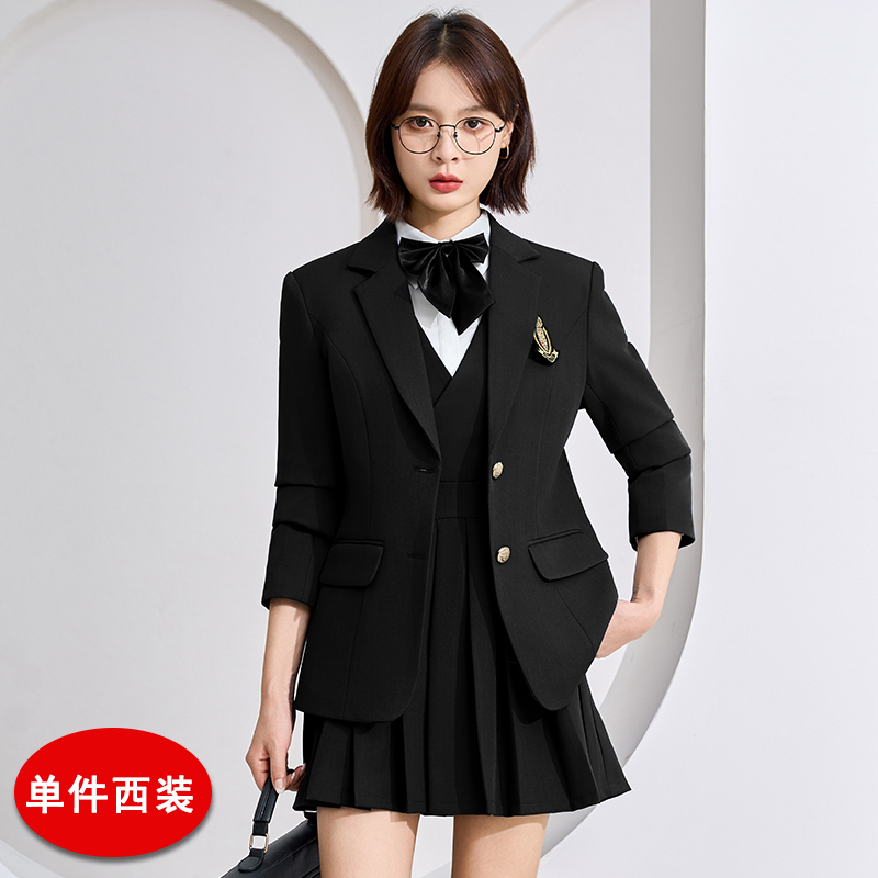 College style class uniform, suit set, women's 2025 autumn new style, fashionable and simple temperament, commuting professional long sleeved suit College style class uniform, suit set, women's 2025 autumn new style, fashionable and simple temperament, commuting professional long sleeved suit