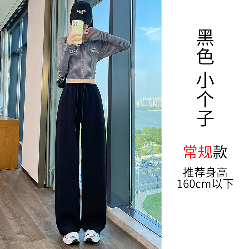 Velvet thickened warm sports pants for women in autumn and winter 2025, fashionable and simple temperament, elastic waisted commuting casual pants Velvet thickened warm sports pants for women in autumn and winter 2025, fashionable and simple temperament, elastic waisted commuting casual pants