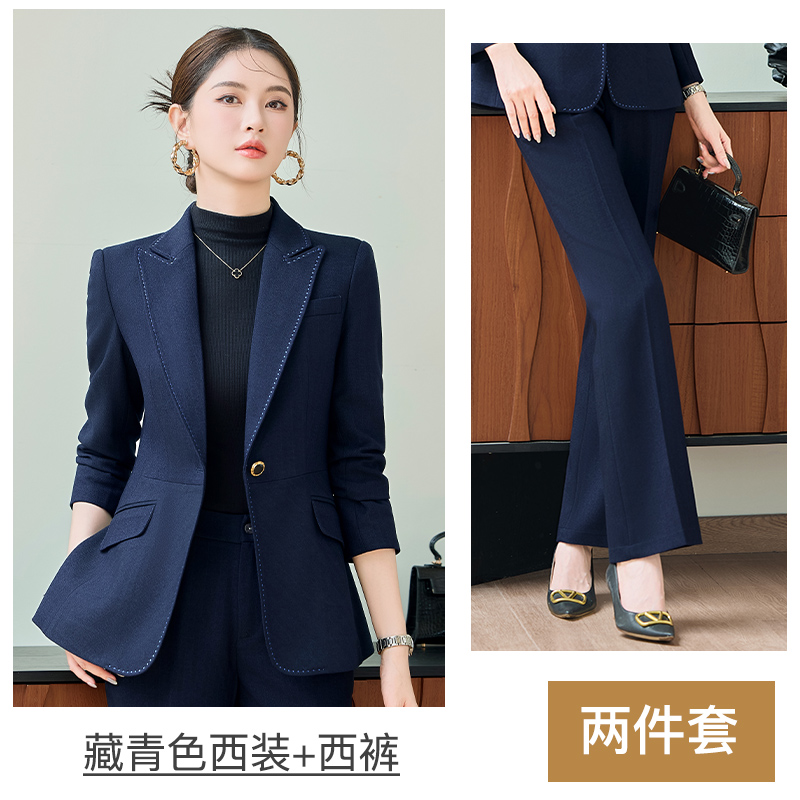 Women's professional workwear suit set 2025 early autumn slim fit and slimming one button commuting formal wear long sleeved suit Women's professional workwear suit set 2025 early autumn slim fit and slimming one button commuting formal wear long sleeved suit