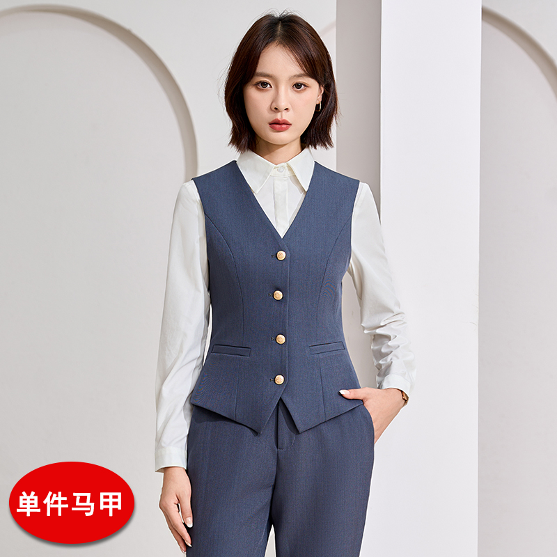 Professional work clothes V-neck vest set for women in autumn 2025, slim fit and slimming commuting formal wear, single breasted vest Professional work clothes V-neck vest set for women in autumn 2025, slim fit and slimming commuting formal wear, single breasted vest