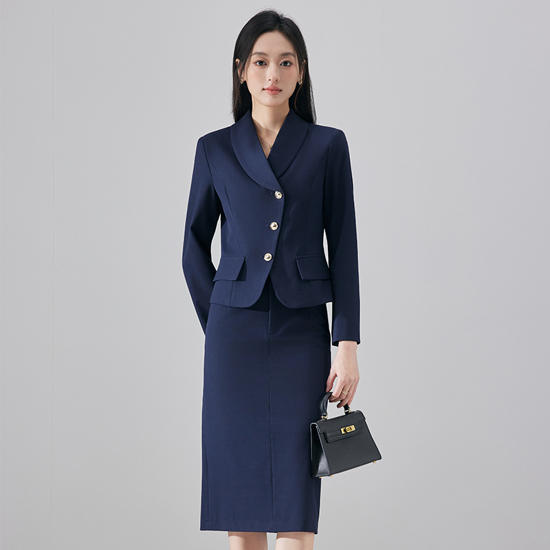 Goddess style professional suit set for autumn and winter, slim fit and slimming design, casual commuting, small fragrance style suit