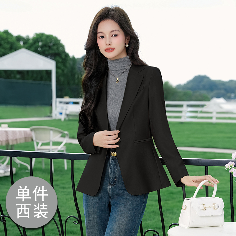 Fashionable and versatile long sleeved suit jacket for women in early autumn, with a niche design and a casual commuting professional suit Fashionable and versatile long sleeved suit jacket for women in early autumn, with a niche design and a casual commuting professional suit