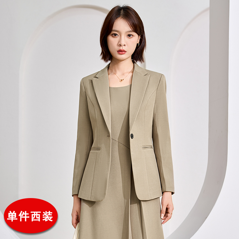 Simple temperament long sleeved suit jacket for women 2025 early autumn new slim fit and slimming one button commuting suit set Simple temperament long sleeved suit jacket for women 2025 early autumn new slim fit and slimming one button commuting suit set