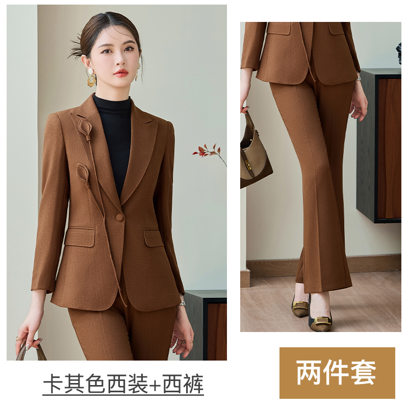 High end long sleeved suit jacket with a sense of design, women's 2025 autumn outfit new style, simple and capable temperament, slim fit suit set High end long sleeved suit jacket with a sense of design, women's 2025 autumn outfit new style, simple and capable temperament, slim fit suit set