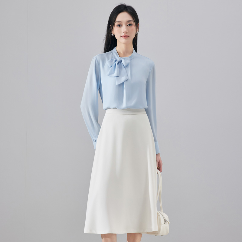 Fashionable Western style ribbon shirt, women's 2025 autumn outfit, new simple temperament OL casual versatile shirt dress Fashionable Western style ribbon shirt, women's 2025 autumn outfit, new simple temperament OL casual versatile shirt dress