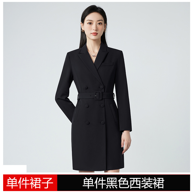 Wearing a waistband and cinching the waist to show off a slim dress for women in the early autumn of 2025, a new high-end style with a dual breasted commuting suit skirt Wearing a waistband and cinching the waist to show off a slim dress for women in the early autumn of 2025, a new high-end style with a dual breasted commuting suit skirt