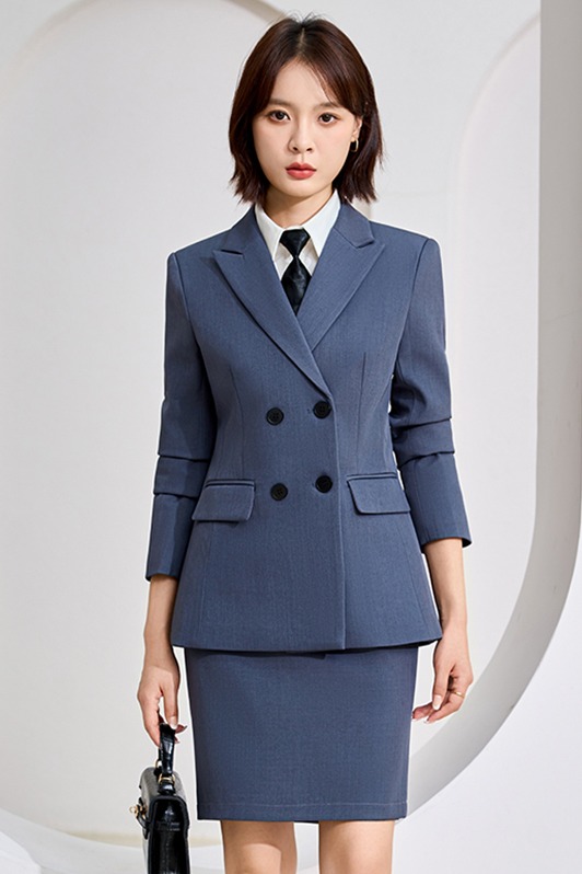 Professional work clothes, double breasted suit jacket, women's 2025 autumn high-end commuting business formal suit set Professional work clothes, double breasted suit jacket, women's 2025 autumn high-end commuting business formal suit set